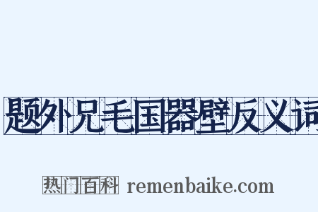 题外兄毛国器壁反义词是什么意思的图片
